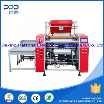 High Speed 3 Shaft Stretch Film Rewinding Machine
